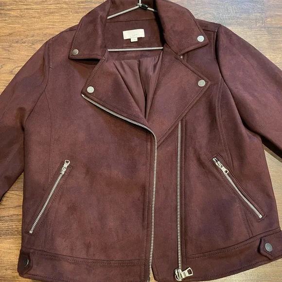 LOFT Jackets Coats Loft Faux Suede Moto Jacket Beautiful